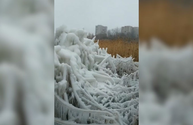 В Волгограде прохудившийся водопровод заливает пойму реки Царицы